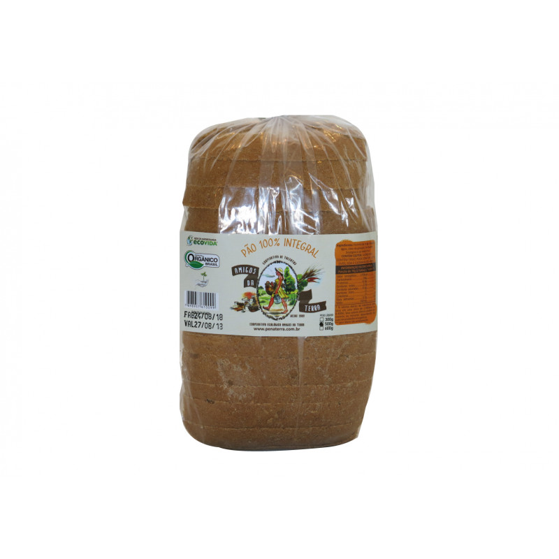 Pão 100% Integral Orgânico 500g Pão 100% Integral Orgânico 500g